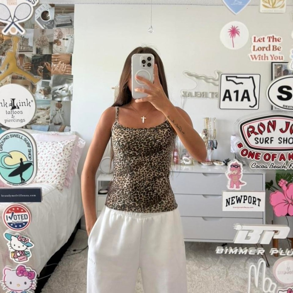 Cheetah/Leopard Print Brandy Melville Tank Top